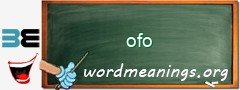 WordMeaning blackboard for ofo